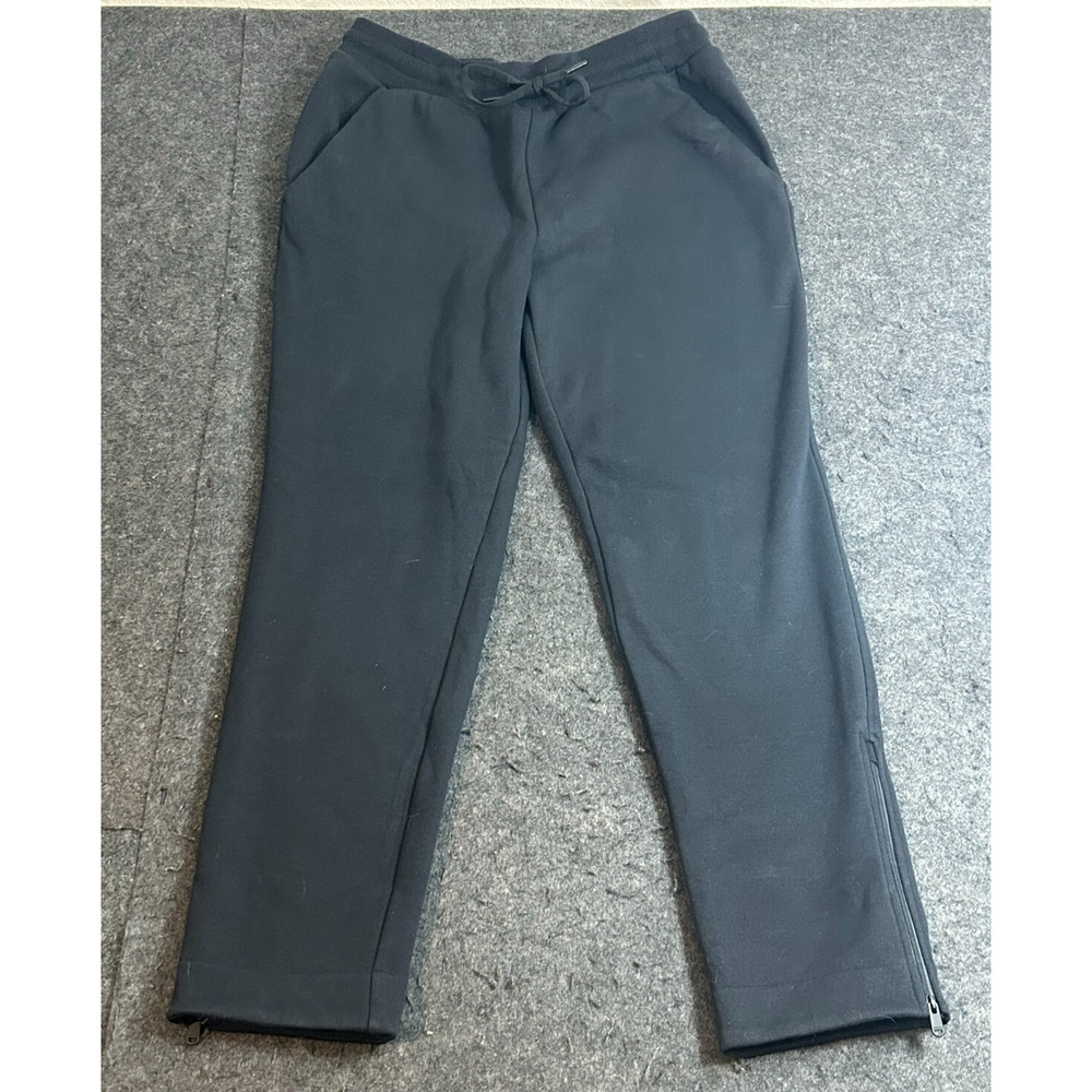 ATHLETA Cozy Karma Zip Pants Women's Medium Black High-Rise Active Lounge 793852